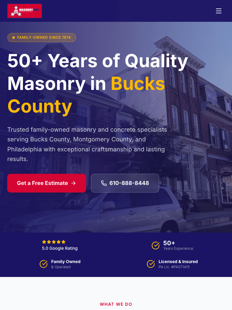 New site on tablet